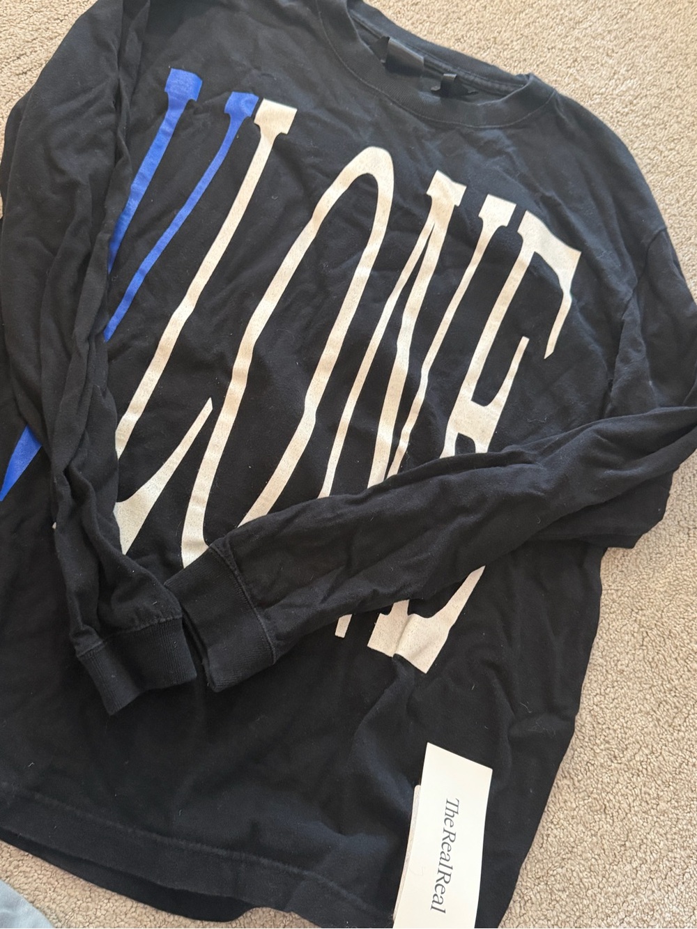 Men's VLONE Black Graphic Long-Sleeve sz medium (from the RealReal)